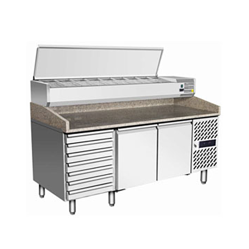 EPF3480风冷藏两门批萨抽屉柜（烤盘）