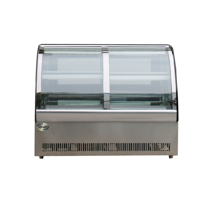 希派克 台式单层黑色圆弧蛋糕柜 SC-CTA1-900