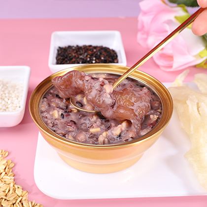 豆乳血糯米花胶粥