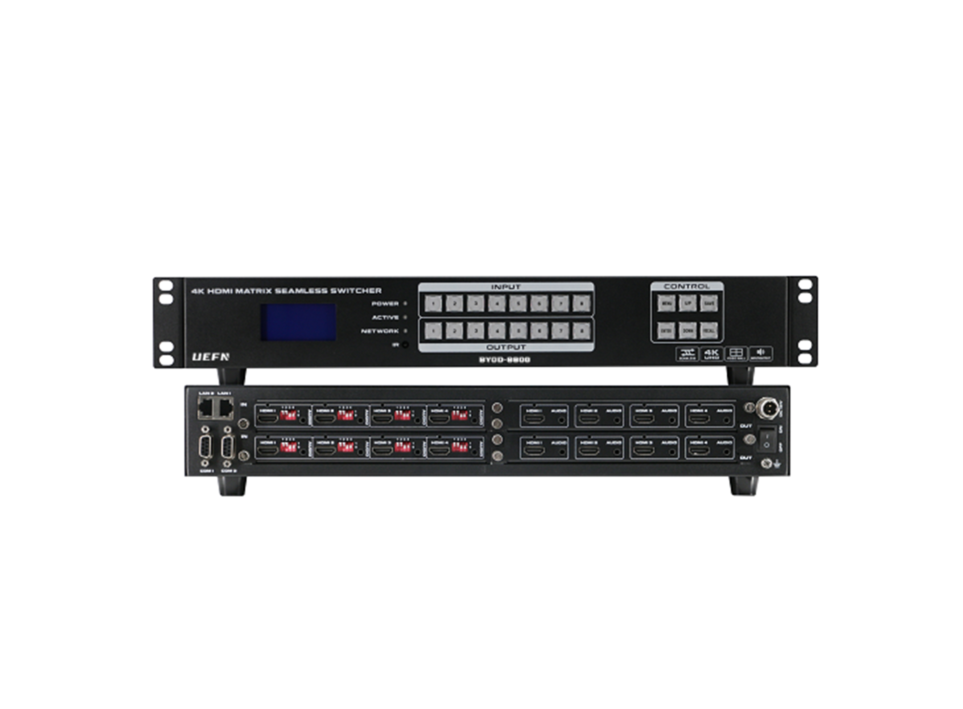 88迷你款一卡四路混合矩阵主机   BYOD-8800