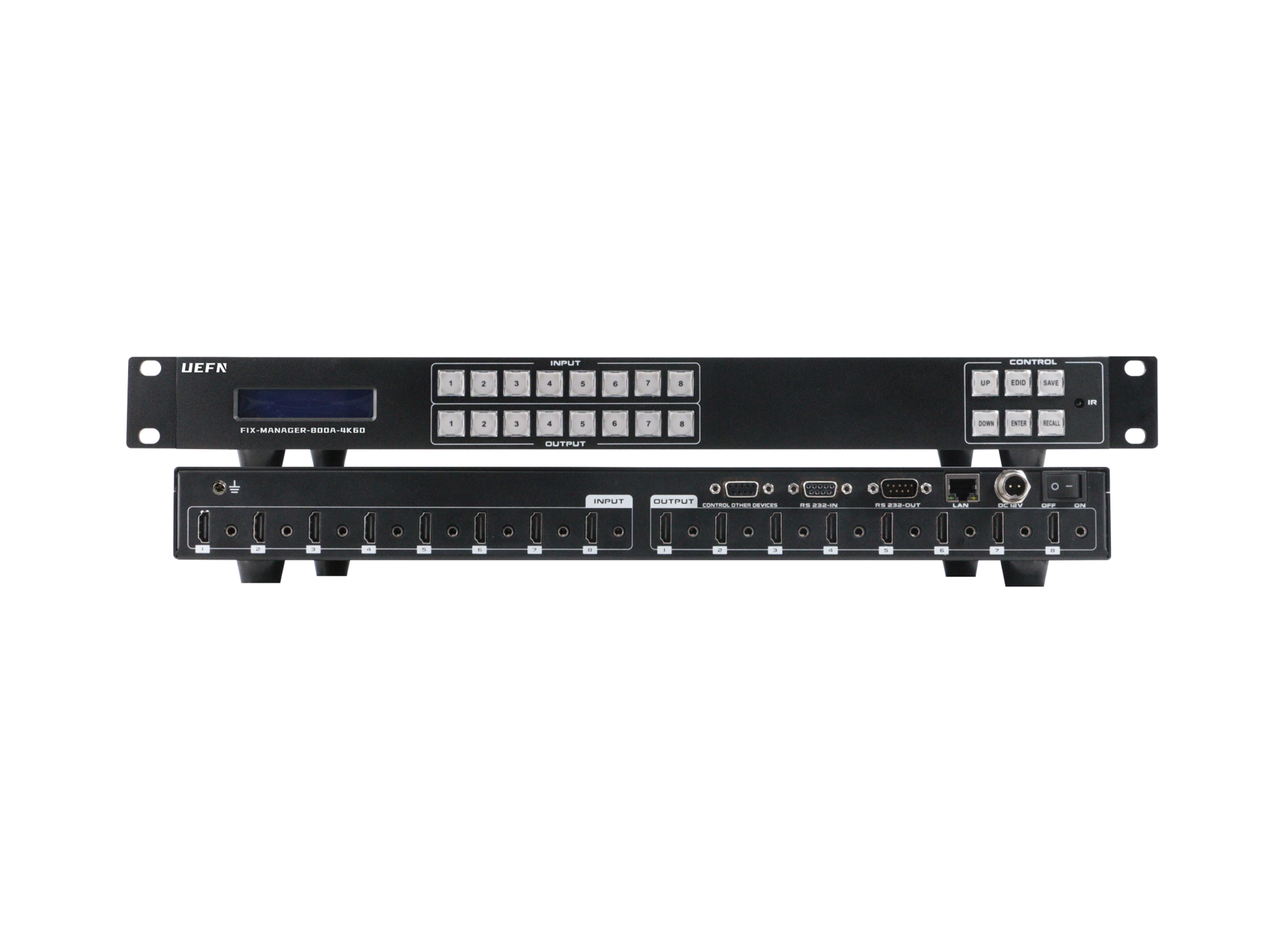 8X8 4K60 4K60有缝切换矩阵(APP型）   FIX-MANAGER-800A-4K60