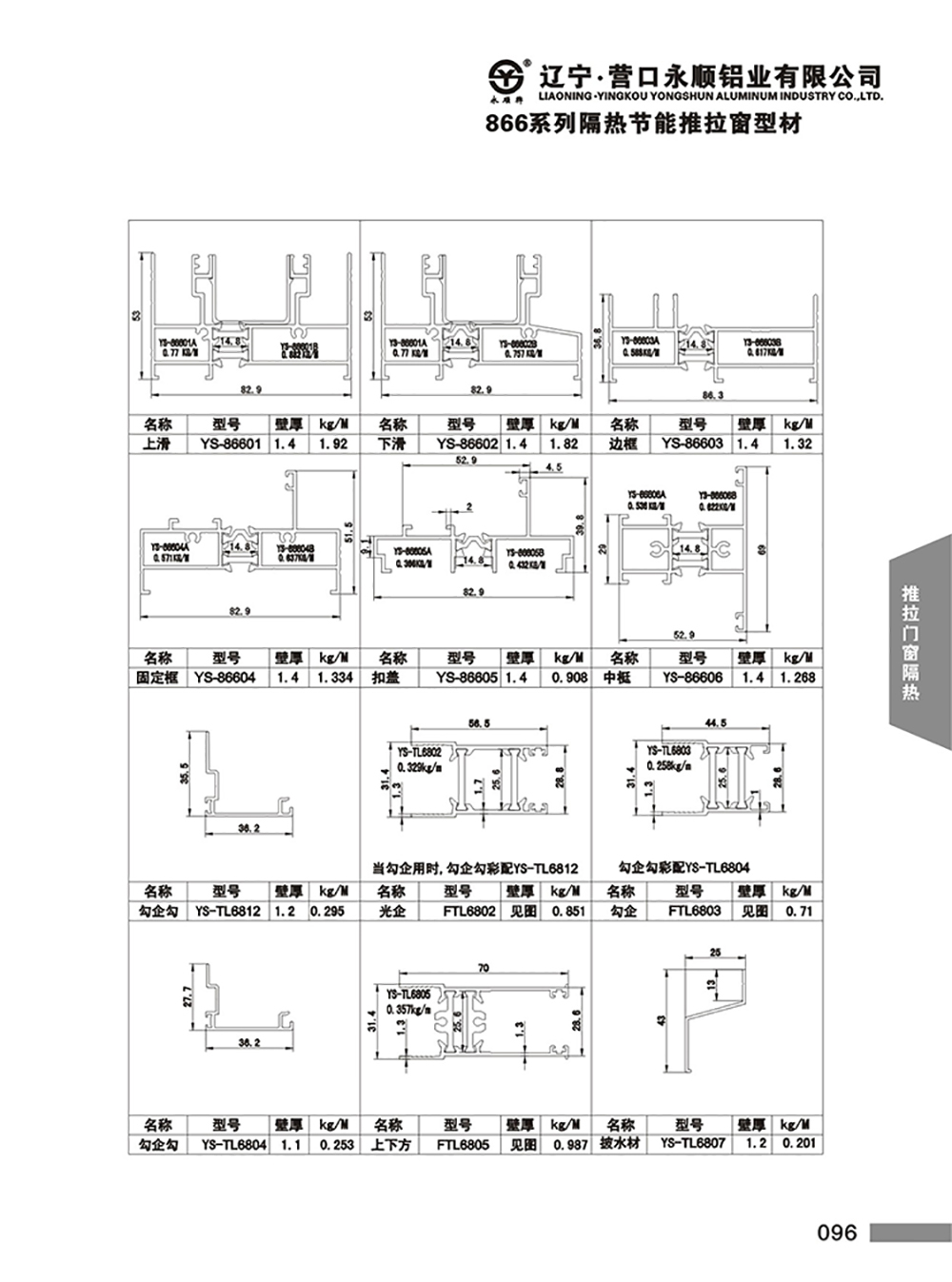 866系列隔热节能推拉窗