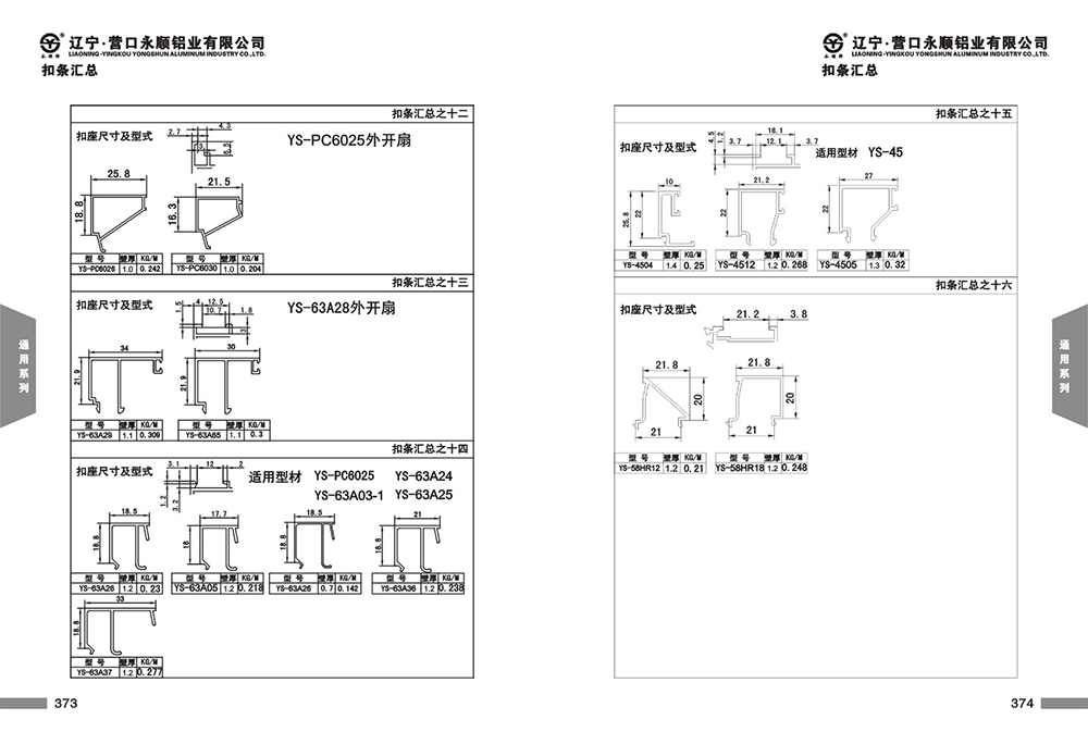 扣條型材匯總