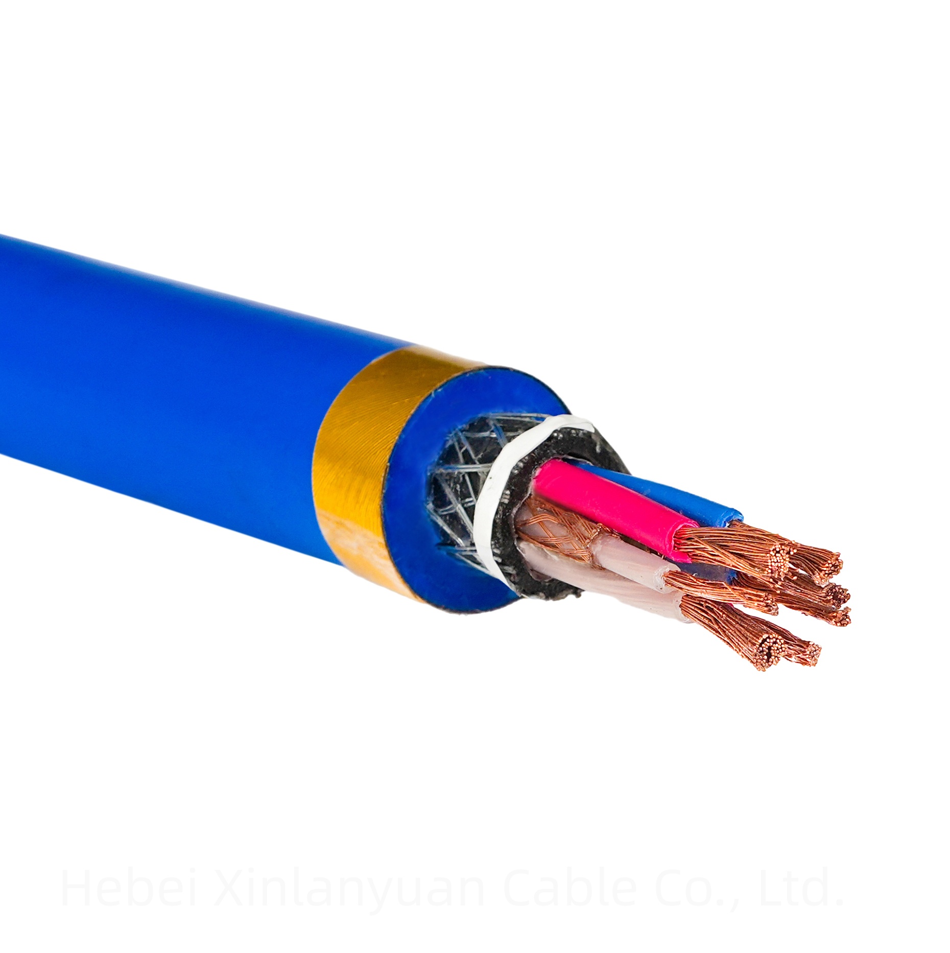 MHYBV 矿用镀锌钢丝编织铠装通信电缆