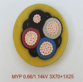 MYP0.66/1.14KV3*70+1*25