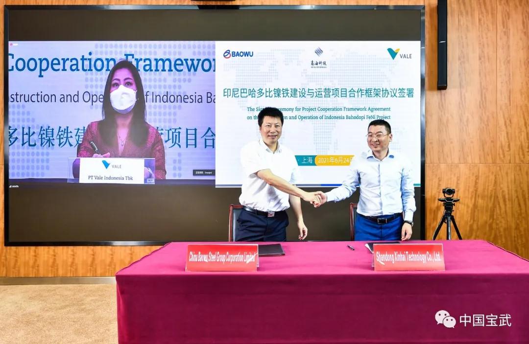 中国宝武、淡水河谷、鑫海科技合作建设运营印尼巴哈多比镍铁项目