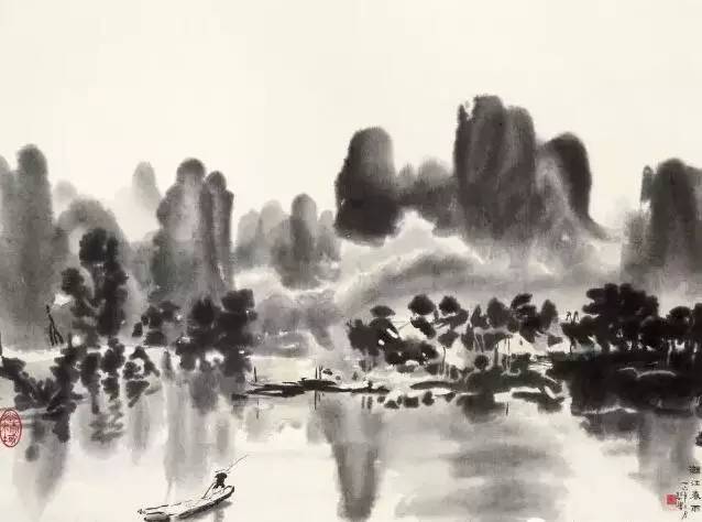 《漓江春雨图》