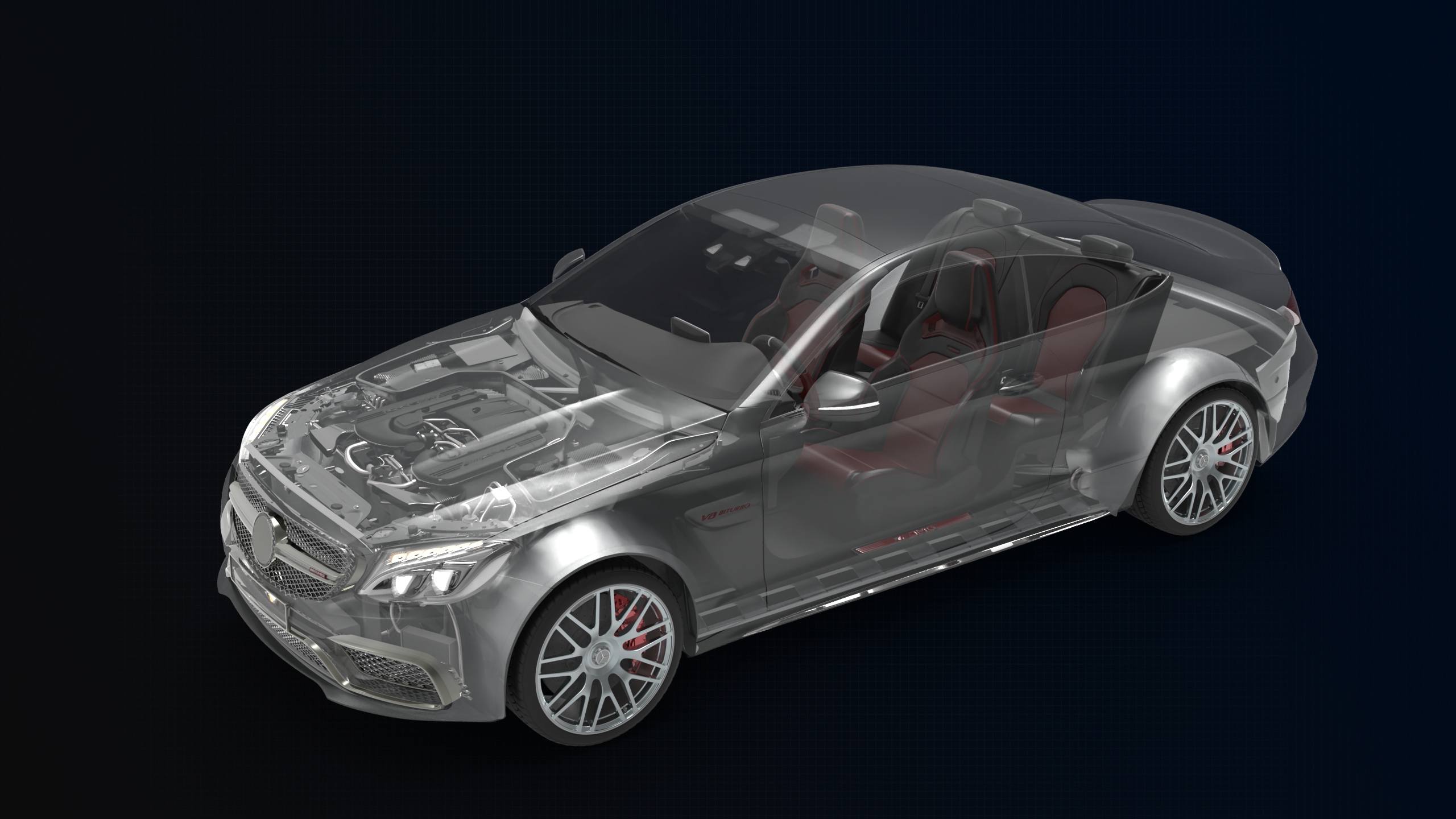 奔驰车渲染图（部分）