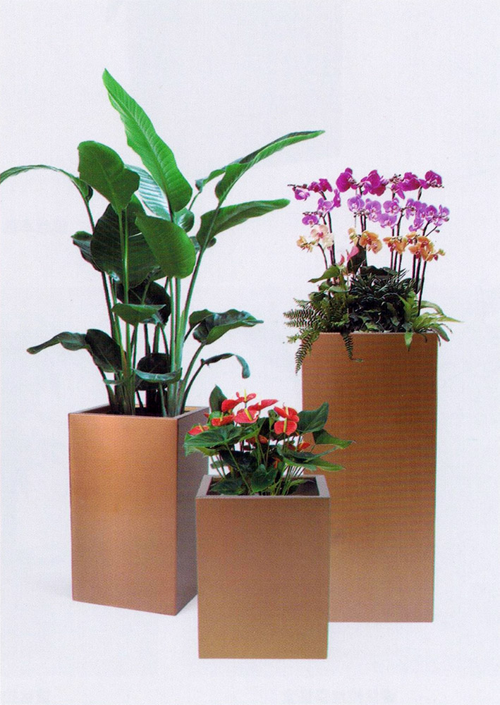 组合盆不锈钢花器002