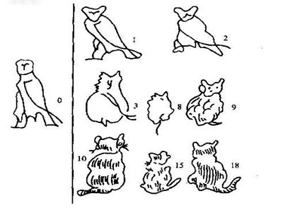 “画鸟成猫”