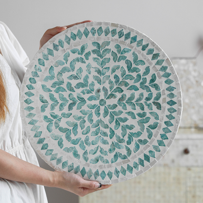 Shell decoration rotating tray