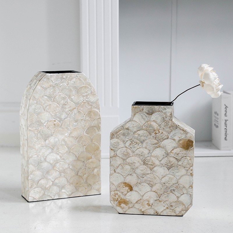 Cream style French Shell Vase