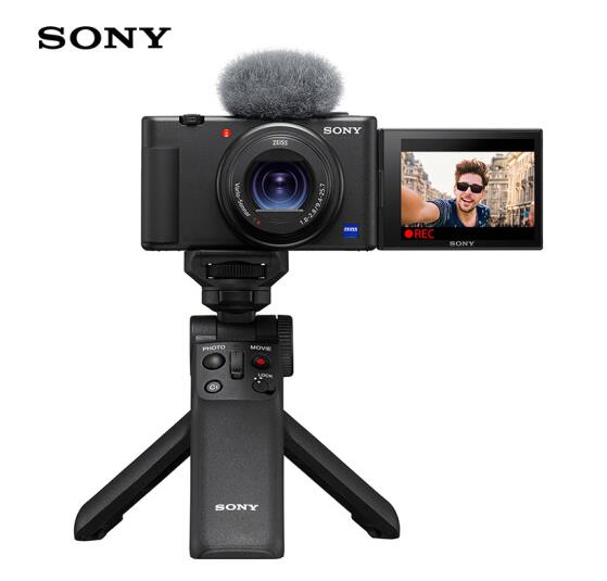 索尼（SONY）ZV-1 Vlog数码相机 手柄电池套装（ZV1） 4K视频/美肤拍摄/强悍对焦