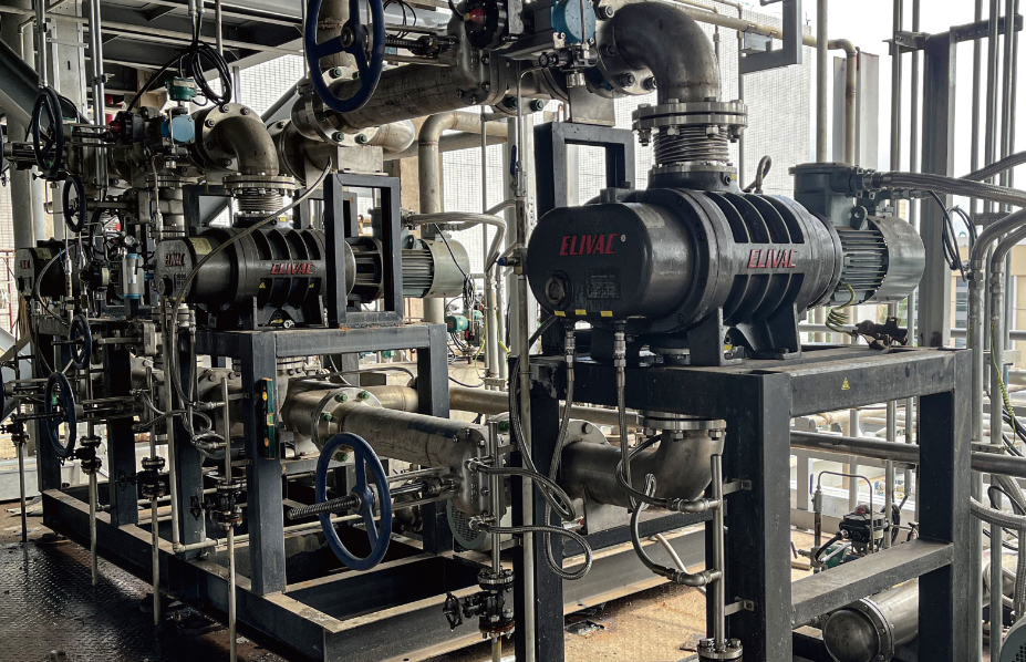Polystyrene vacuum system