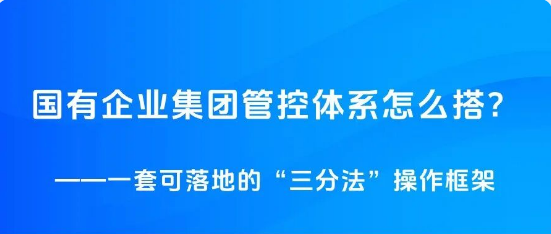 国有企业集团管控体系怎么搭？