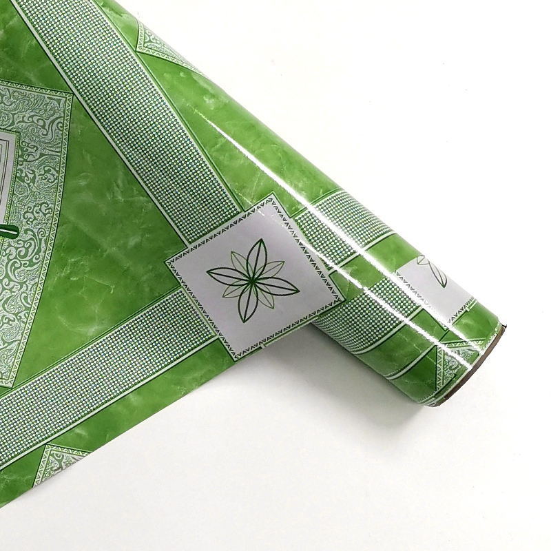 PVC FLOORING ROLL- GREEN FLOWER-001
