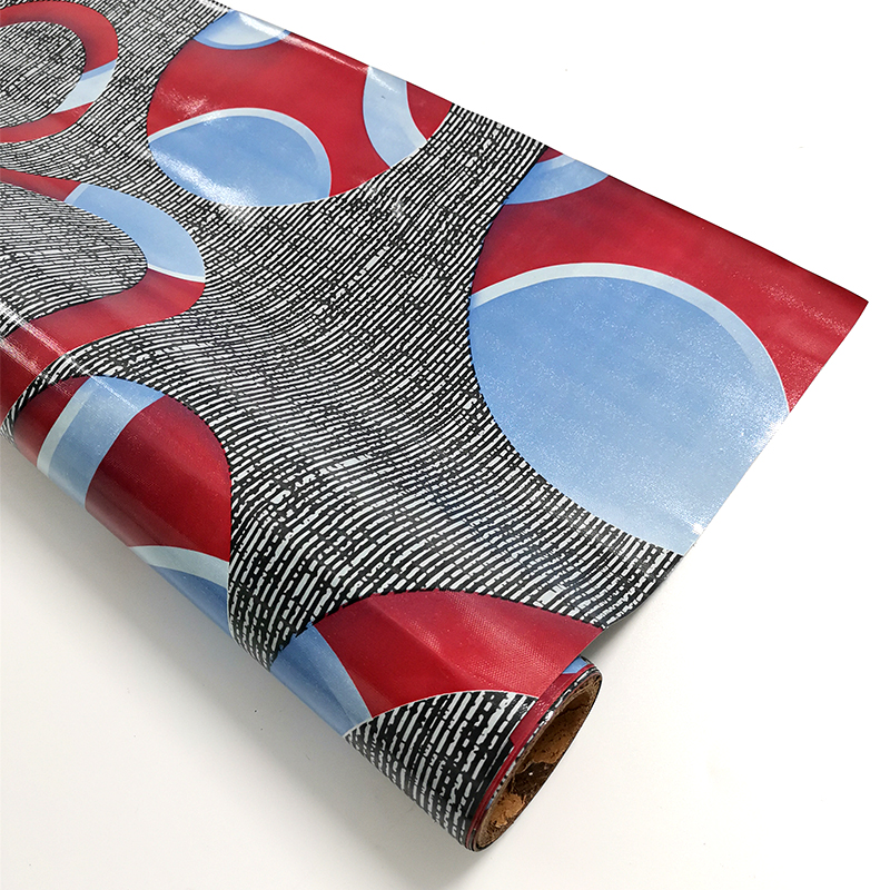 PVC FLOORING ROLL-Red and Grey-018