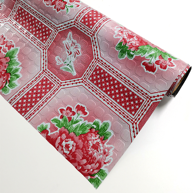 PVC FLOORING ROLL-RED FLOWER-015