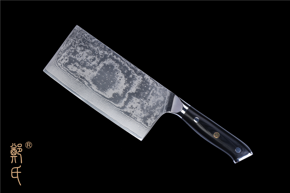 Damascus kitchen knife