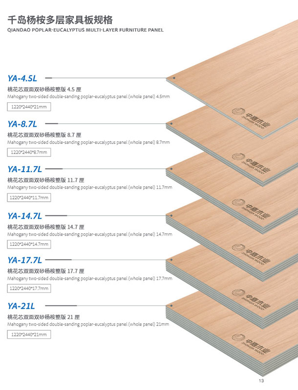 千岛杨桉多层家具板