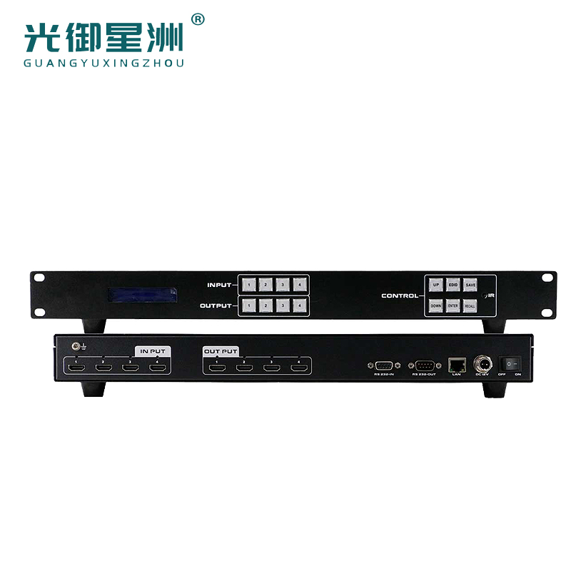 光御星洲 GY-HDMI44 4进4出HDMI矩阵 4K 2K 8x8 控制方式网页遥控器按键