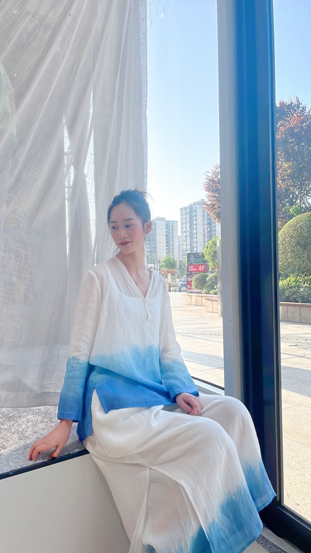 蓝韵中国风小衫