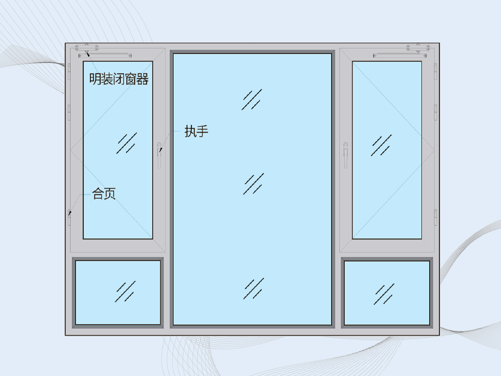 钢质52系列乙级隔热防火窗