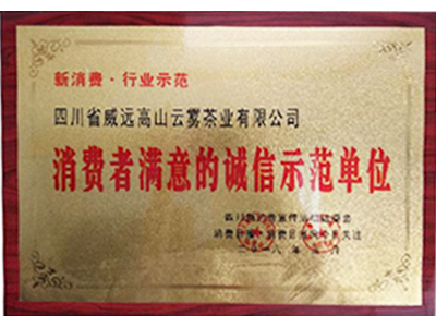 消费者满意的诚信示范单位