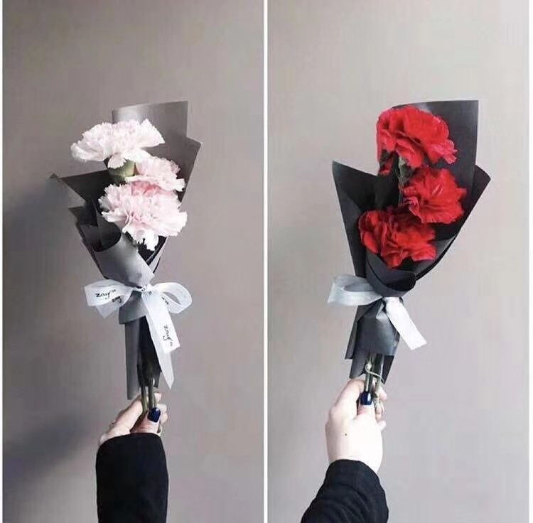 母亲节三八妇女节鲜花单只康乃馨鲜花一支-3支鲜切花单支盒装情人节