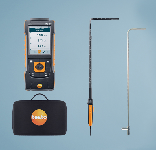 testo 440 潔凈室測量套裝（差壓，溫濕度，風(fēng)速）