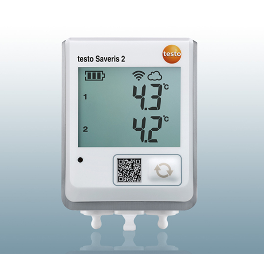 testo saveris 2-T1 無線數(shù)據(jù)記錄儀：帶顯示，可外接2個NTC溫度探頭