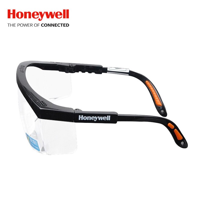 霍尼韦尔（Honeywell）100210 S200A系列黑框透明镜片 防风沙 加强防刮擦防尘防护眼镜