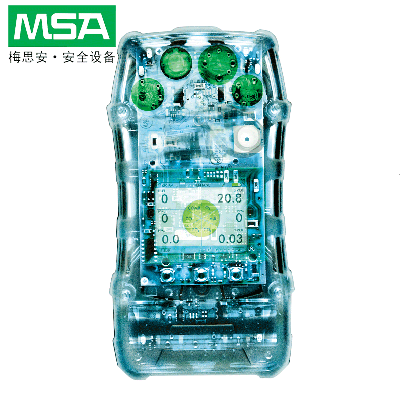梅思安10129527天鹰5X泵吸式LEL/O2/CO/H2S/NH3/单色屏气体检测仪