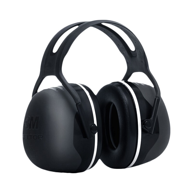3M 隔音耳罩X5A 非导电式头带37db噪音耳罩 黑色 头戴式降噪耳罩