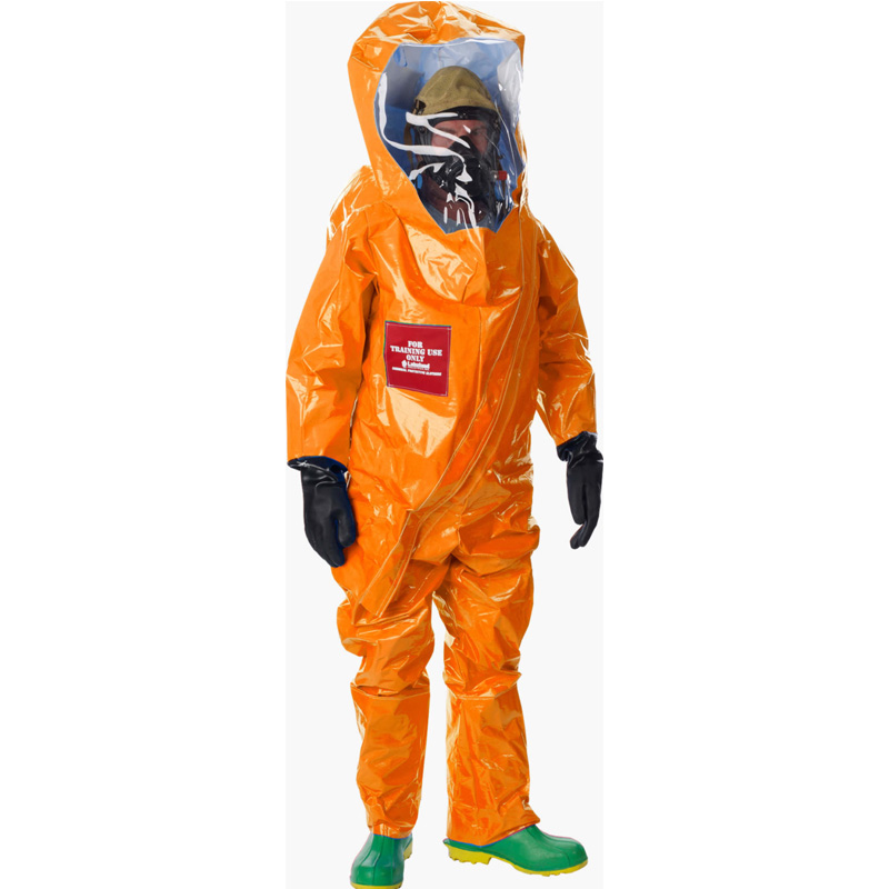雷克兰ICP497O（橘红）A 级防护训练服防酸碱喷溅防化服