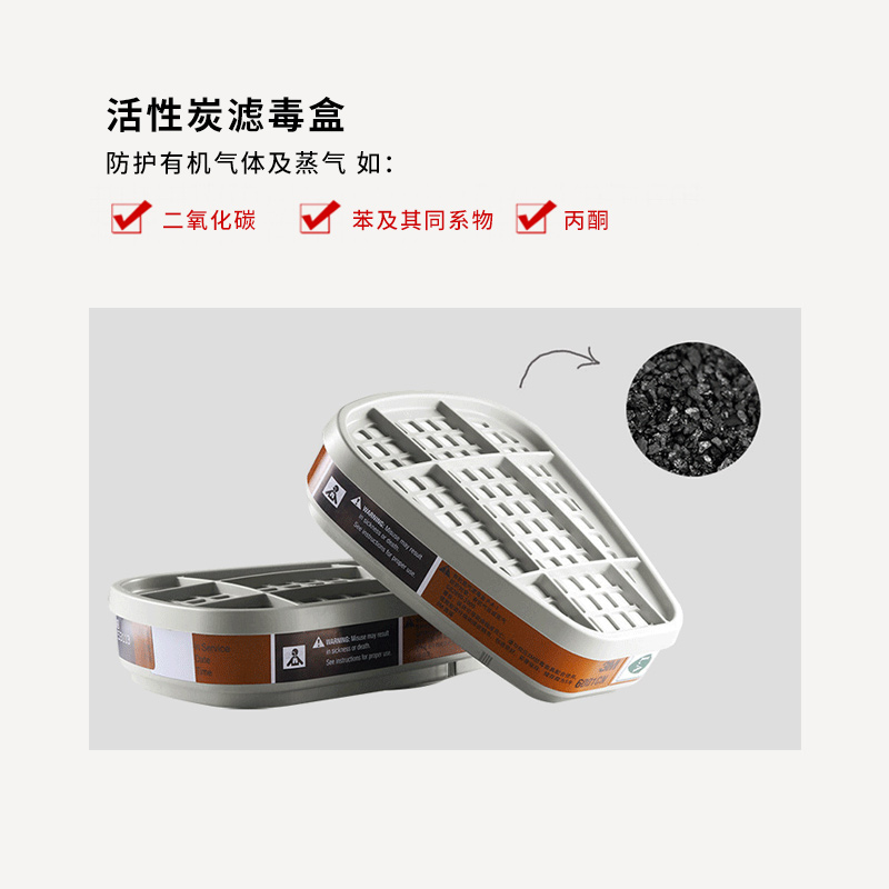 3M 6001CN过滤有机气体滤毒盒 呼吸防护 过滤罐