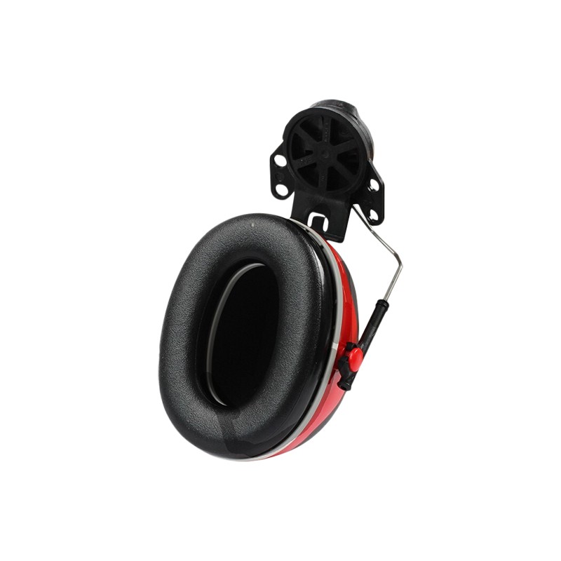 3M X3P3挂安全帽式隔音耳罩睡眠用专业防噪音睡觉静音工业降噪隔音耳机 头盔式耳罩红色
