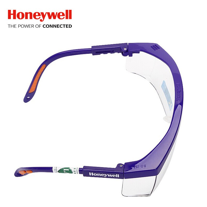 霍尼韦尔（Honeywell）100100 S200A系列蓝框透明镜片 防风沙防雾 防刮擦防尘防护眼镜