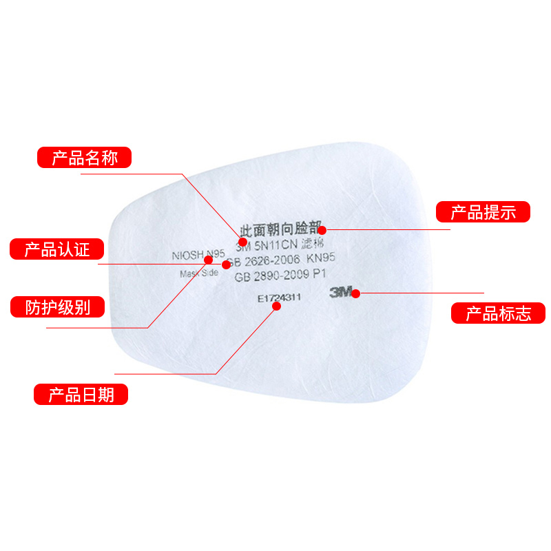 3M 5N11CN N95颗粒物预过滤棉