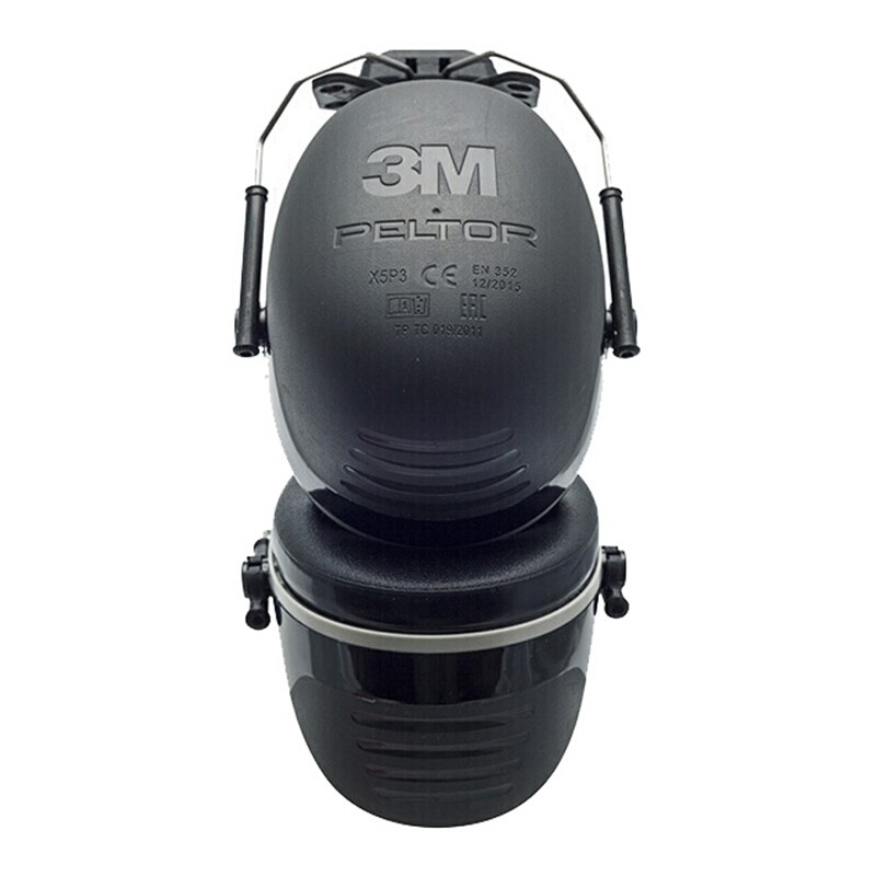 3M X5P3挂安全帽式隔音耳罩睡眠用专业防噪音睡觉静音工业降噪隔音耳机 头盔式耳罩黑色