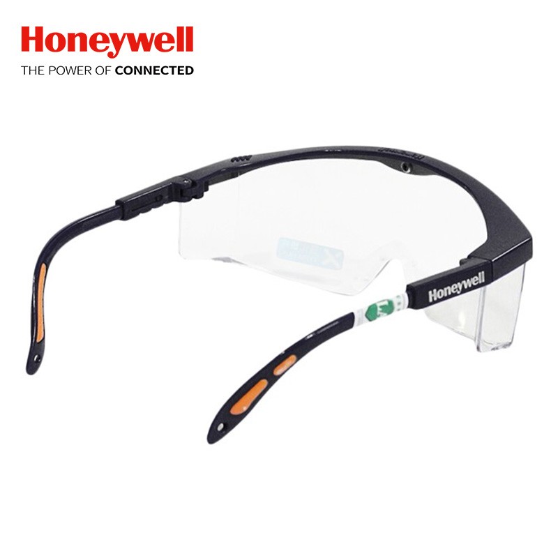 霍尼韦尔（Honeywell）100210 S200A系列黑框透明镜片 防风沙 加强防刮擦防尘防护眼镜