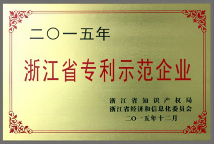 <span>浙江省专利示范企业</span>