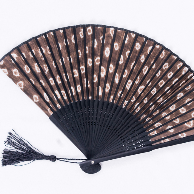 扎染折扇（深）