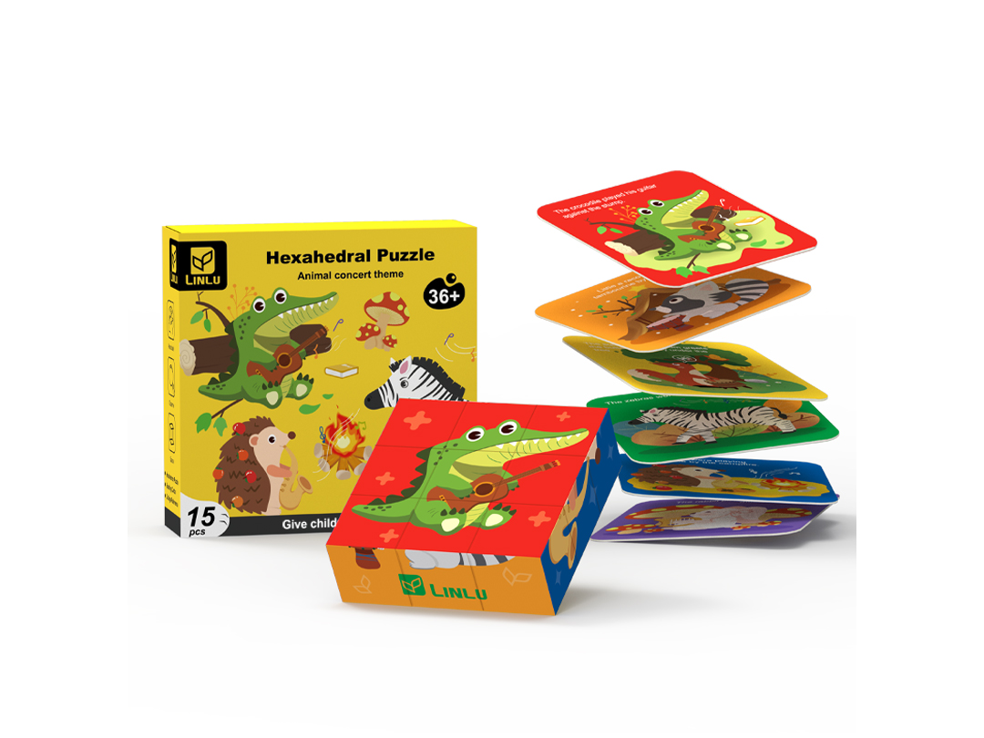 LL0122 六面体拼图 动物音乐会