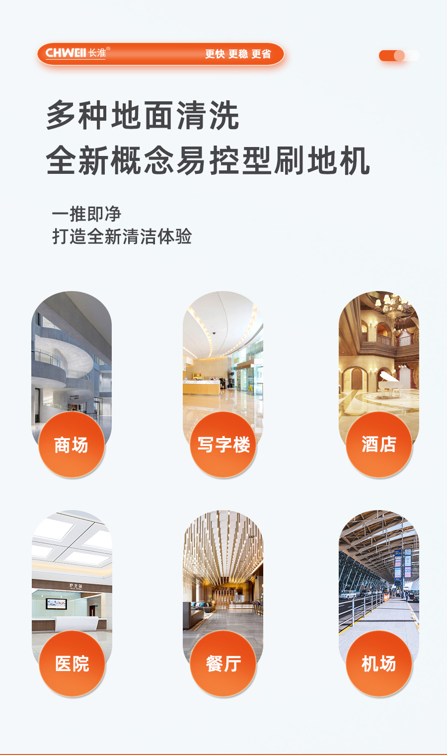 长淮CH-A154H全新款易控型刷地机使用场所