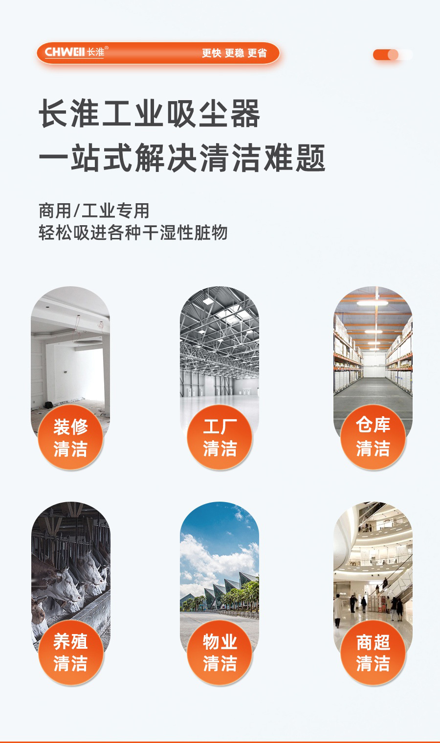 长淮CH-G188L锂电池工业吸尘器使用场景
