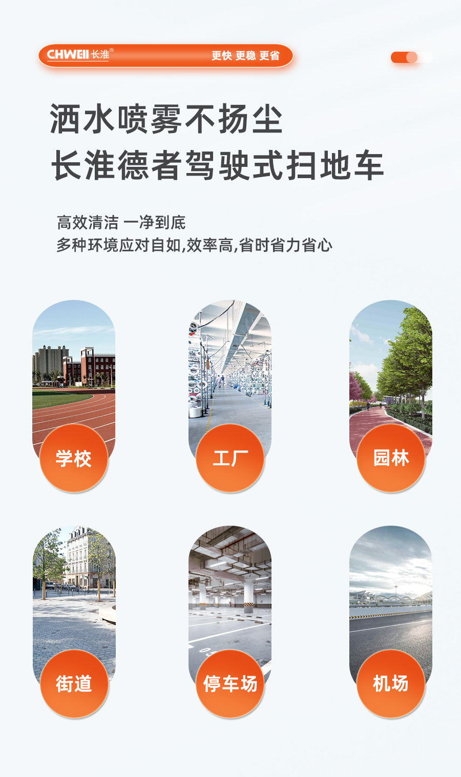 长淮CH-S2400德者扫地车应用场所