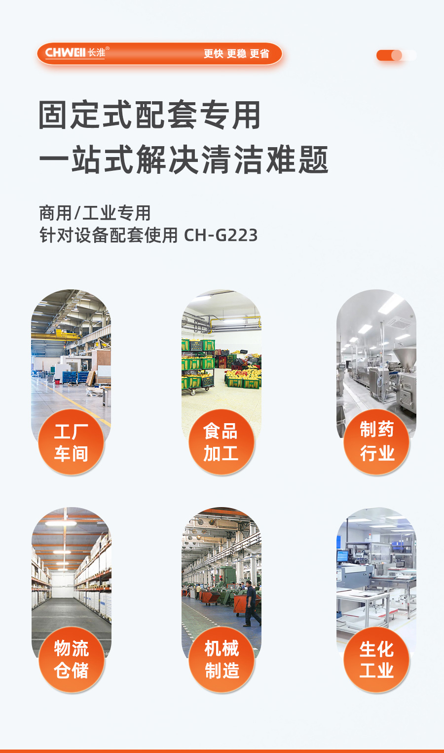 长淮CH-G303固定式配套吸尘器使用场所