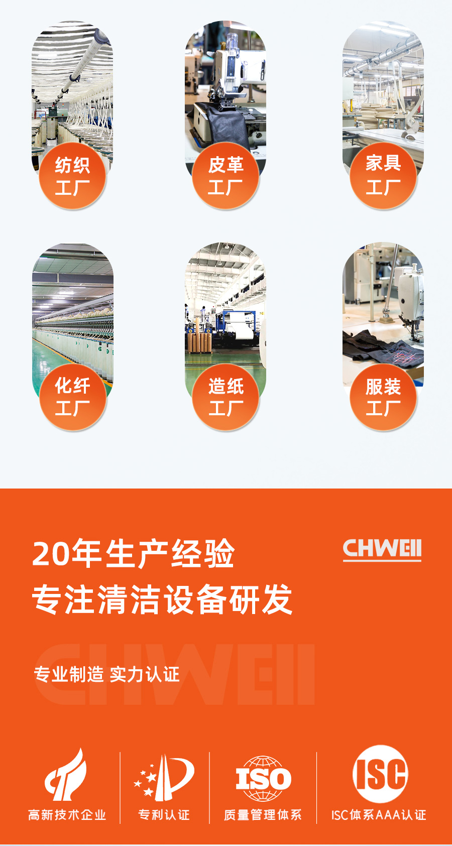 长淮CH-G3013纺织厂工业吸尘器使用场所