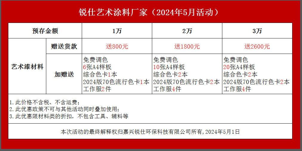 5月预存活动